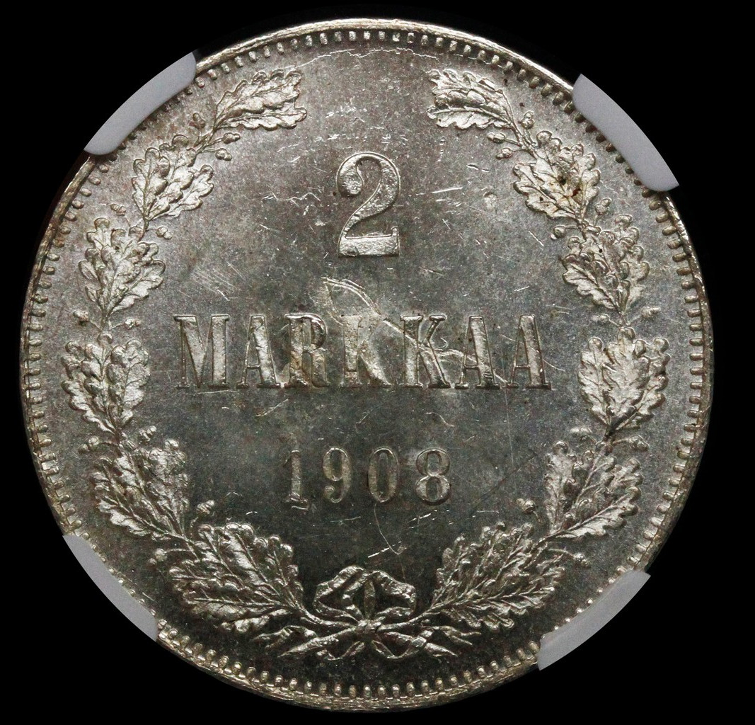 2 марки 1908 года L Для Финляндии