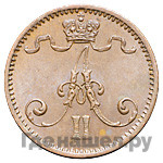 1 пенни 1875 года Для Финляндии
