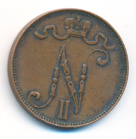 5 пенни 1911 года Для Финляндии