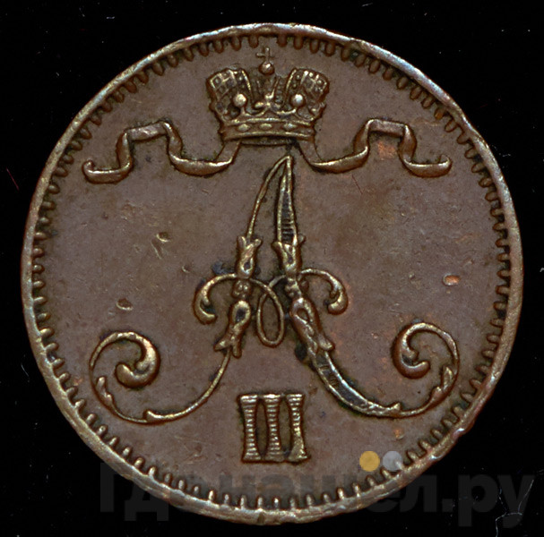 1 пенни 1881 года Для Финляндии