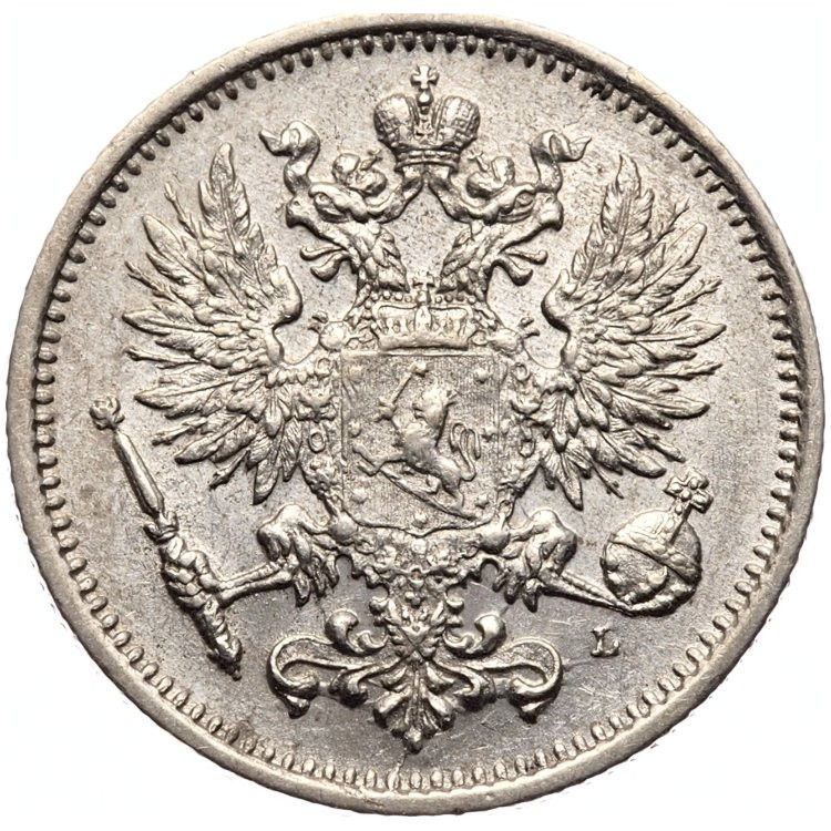 50 пенни 1889 года L Для Финляндии