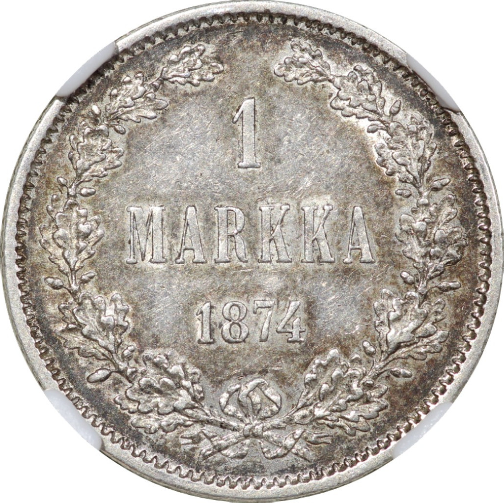 1 марка 1874 года S Для Финляндии