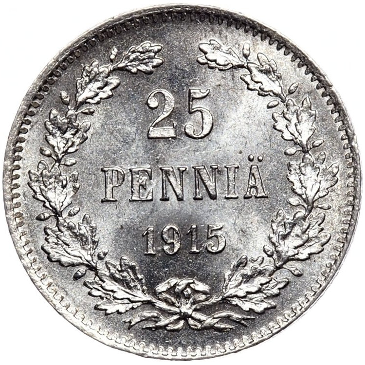 25 пенни 1915 года S Для Финляндии