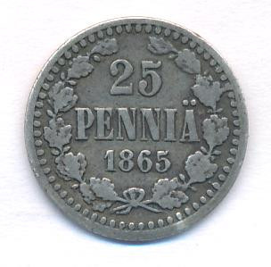 25 пенни 1865 года S Для Финляндии