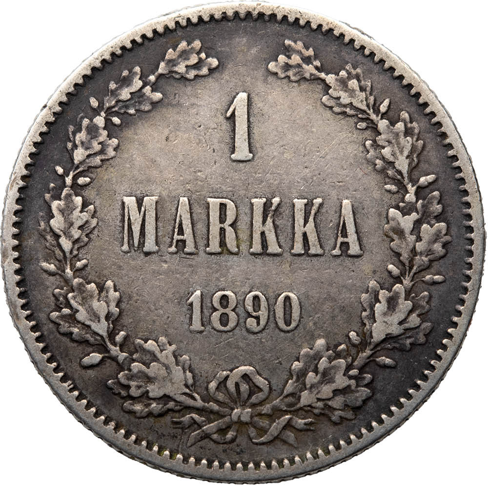 1 марка 1890 года L Для Финляндии