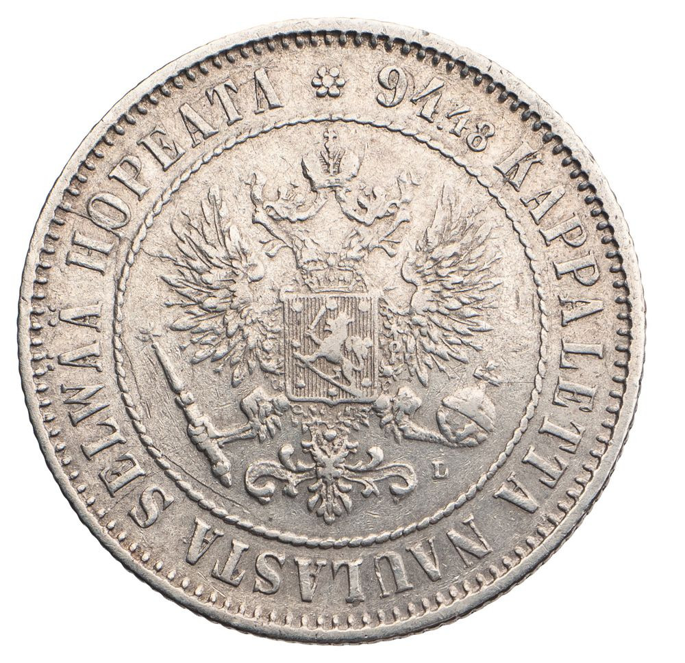 1 марка 1890 года L Для Финляндии