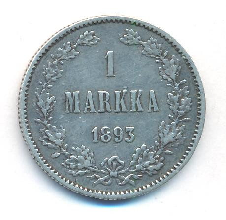 1 марка 1893 года L Для Финляндии