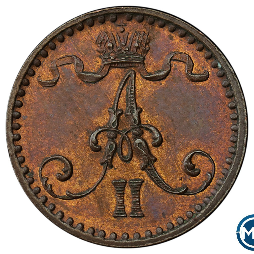 1 пенни 1866 года Для Финляндии