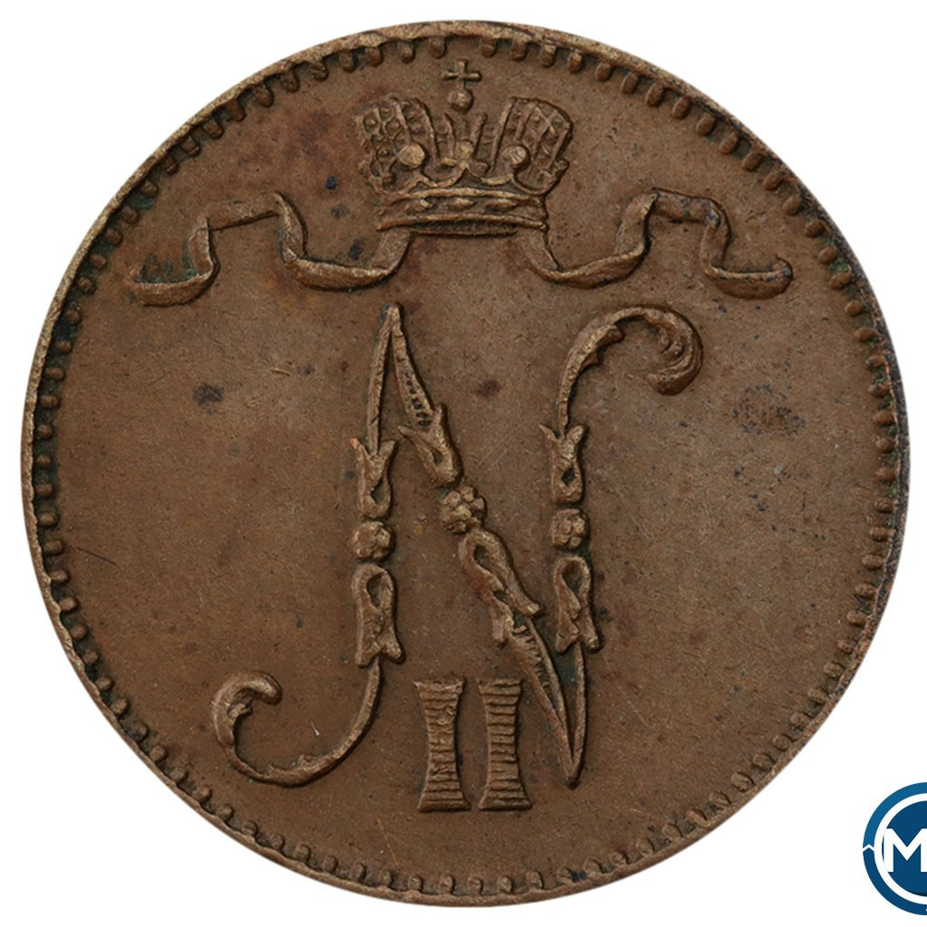 1 пенни 1909 года Для Финляндии