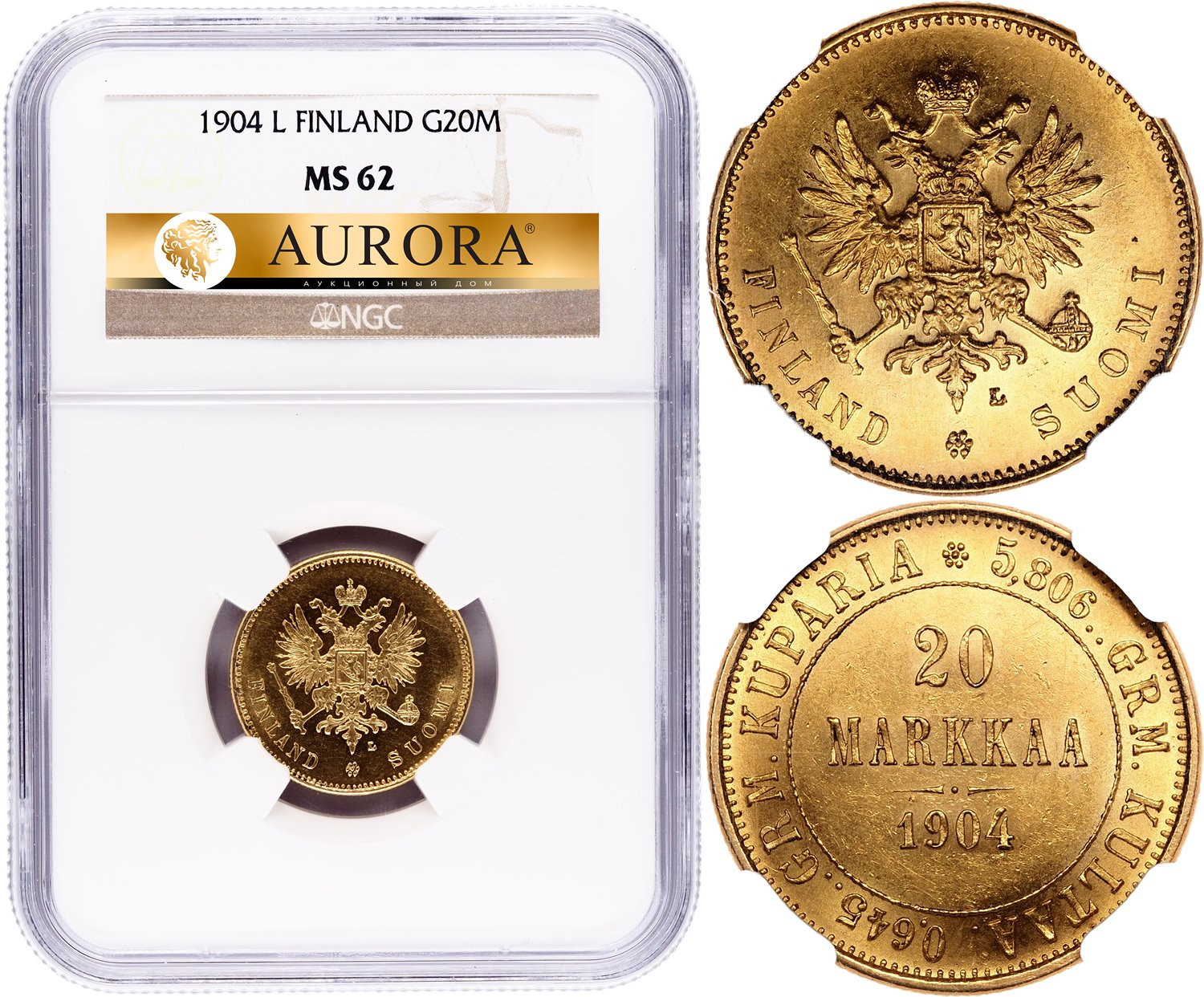 20 марок 1904 года L Для Финляндии