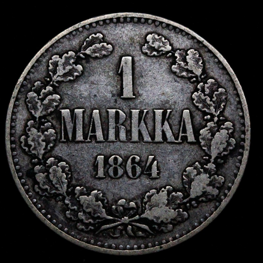 1 марка 1864 года S Для Финляндии