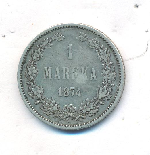 1 марка 1874 года S Для Финляндии