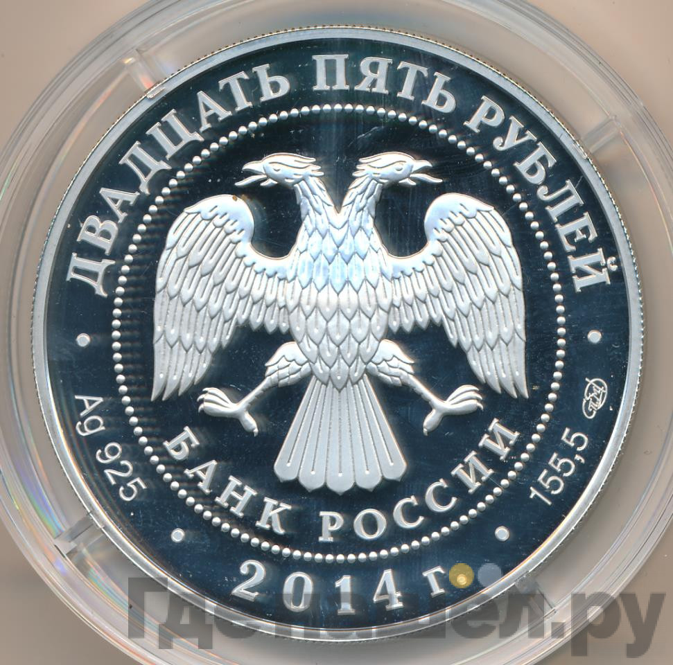 25 рублей 2014 года СПМД М.Ф. Казаков - Сенатский дворец