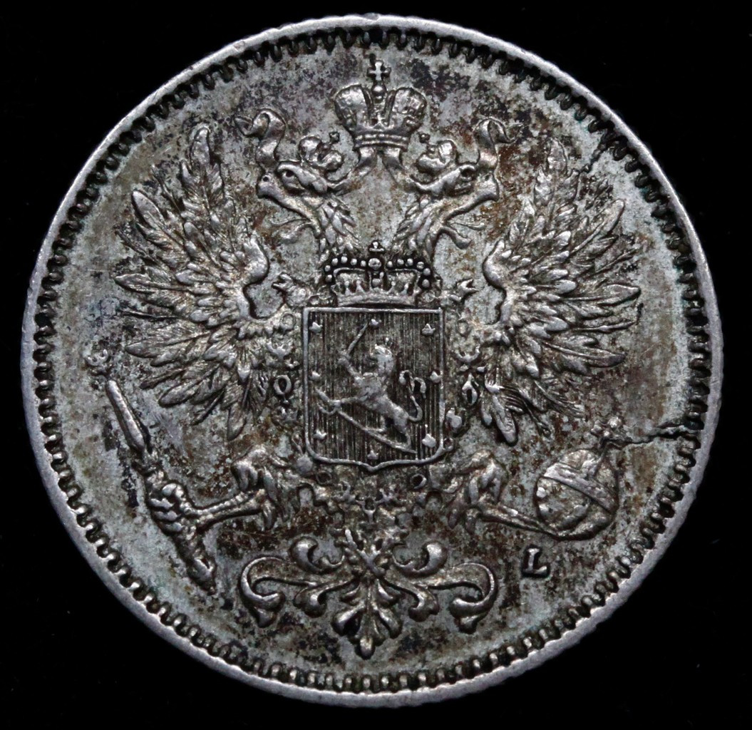 50 пенни 1893 года L Для Финляндии