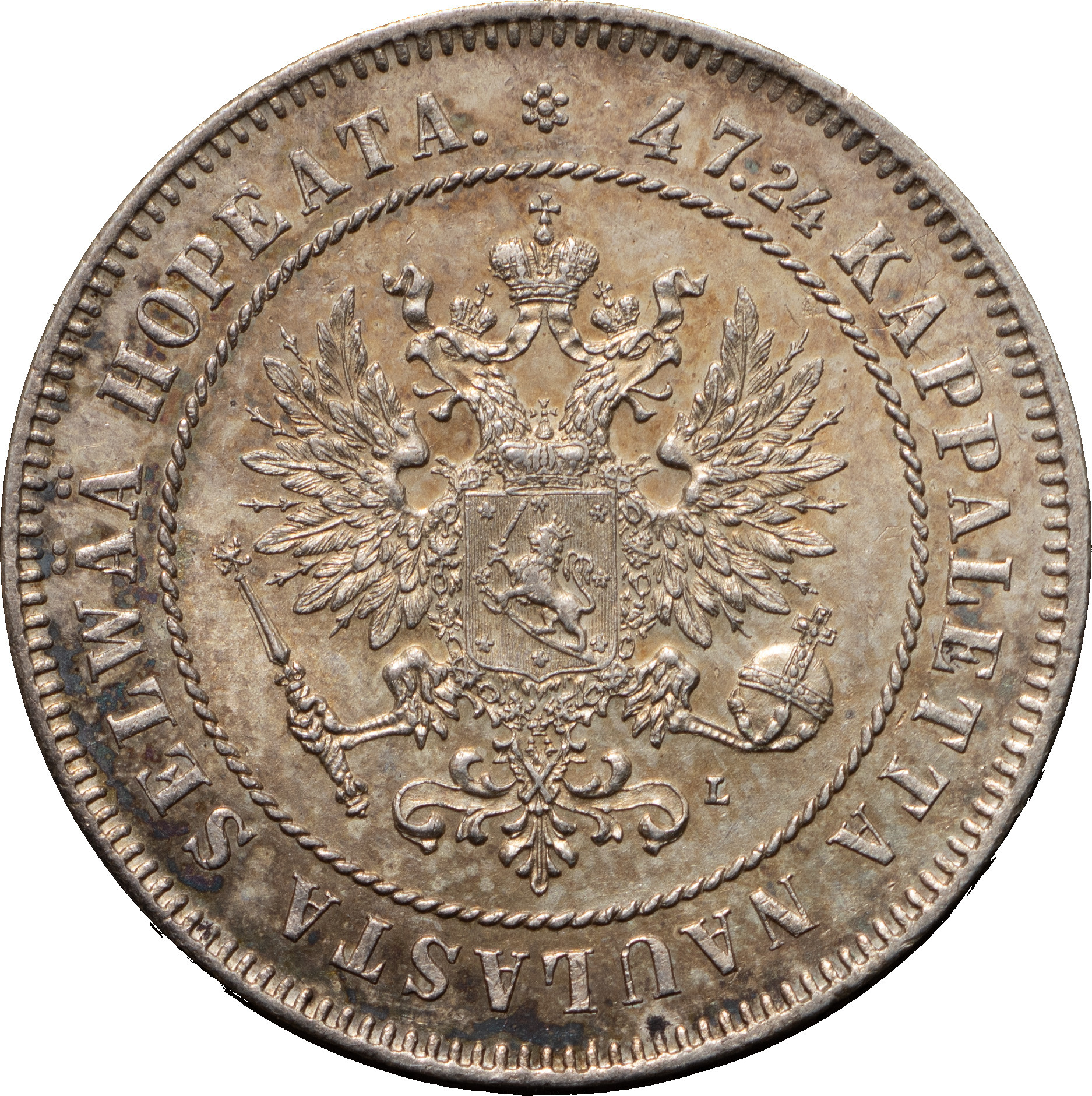 2 марки 1908 года L Для Финляндии