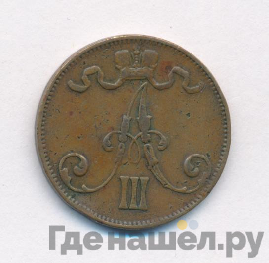 5 пенни 1889 года Для Финляндии