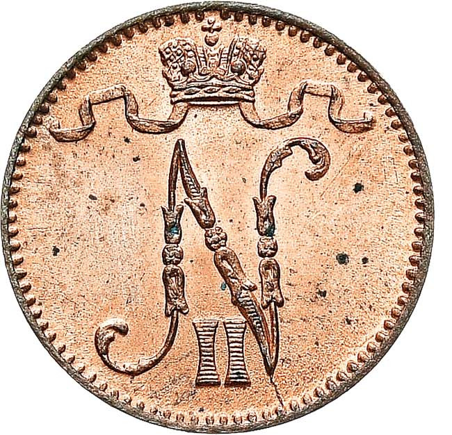 1 пенни 1901 года Для Финляндии