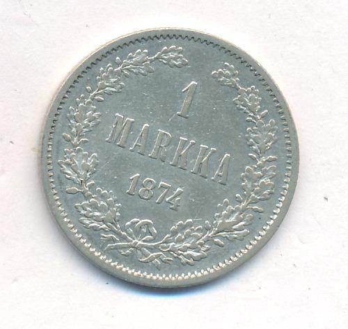 1 марка 1874 года S Для Финляндии