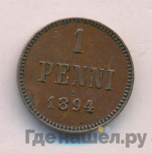 1 пенни 1894 года Для Финляндии