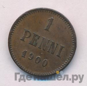 1 пенни 1900 года Для Финляндии