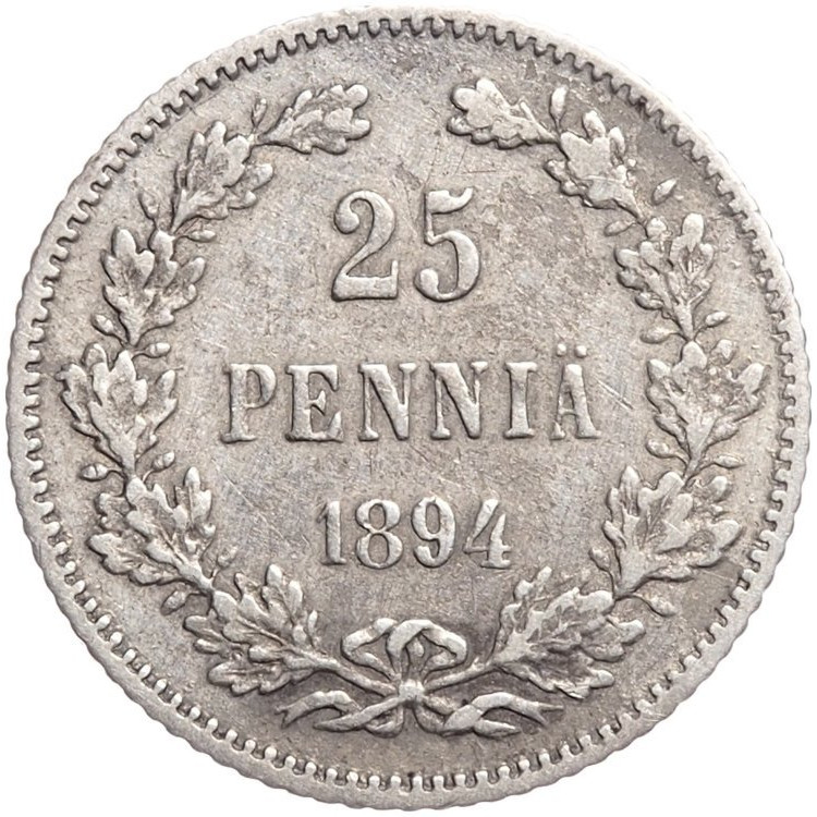 25 пенни 1894 года L Для Финляндии