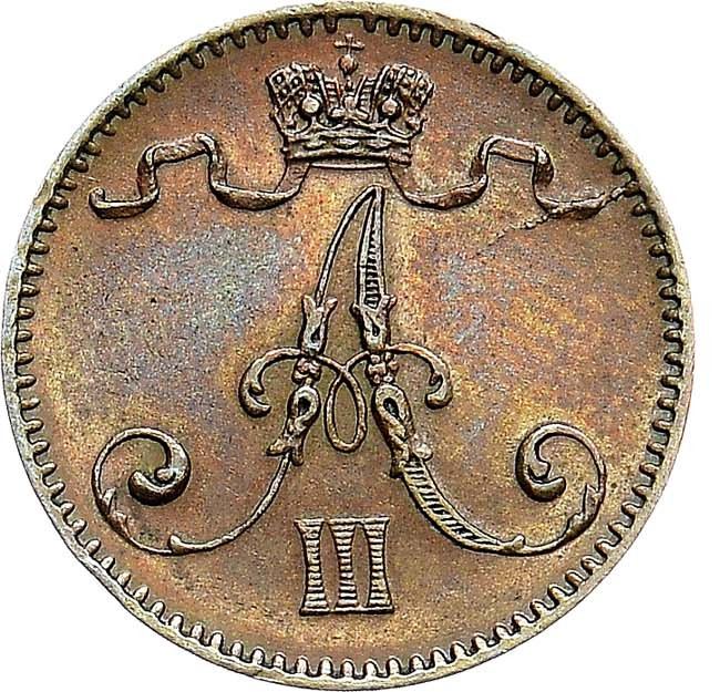 1 пенни 1893 года Для Финляндии