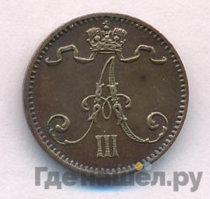 1 пенни 1881 года Для Финляндии