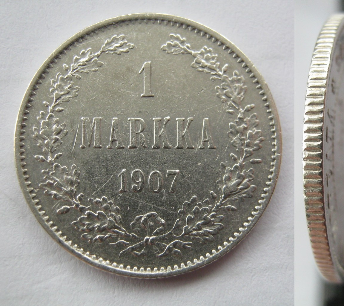 50 пенни 1907 года L Для Финляндии