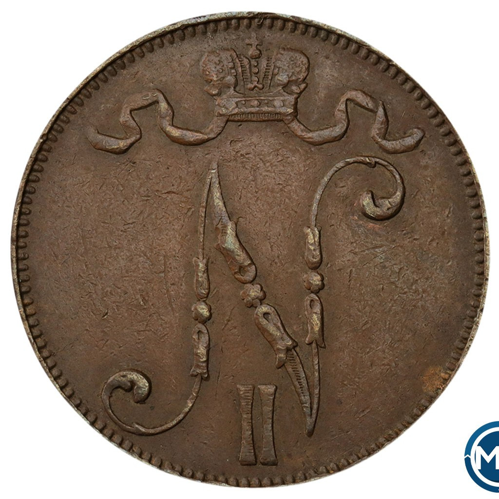 5 пенни 1907 года Для Финляндии