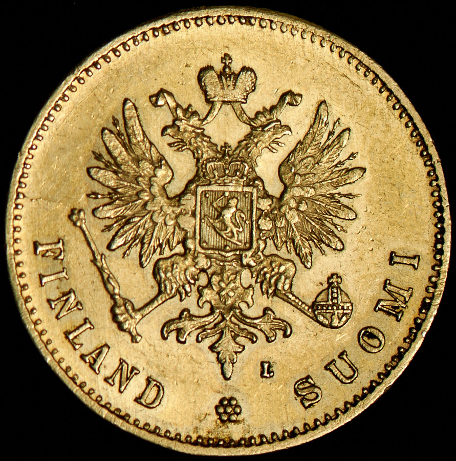 20 марок 1891 года L Для Финляндии