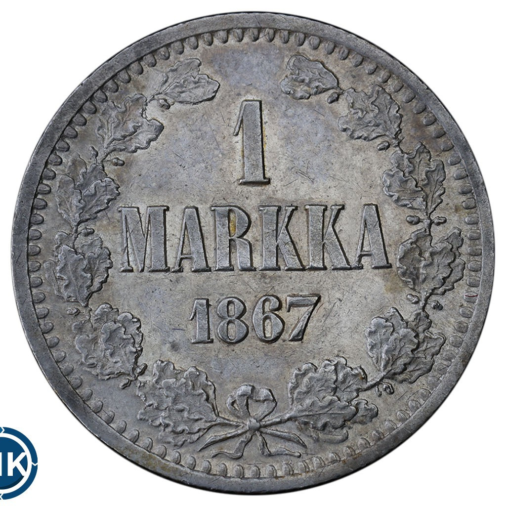 1 марка 1867 года S Для Финляндии