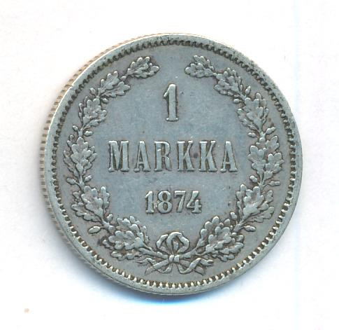 1 марка 1874 года S Для Финляндии