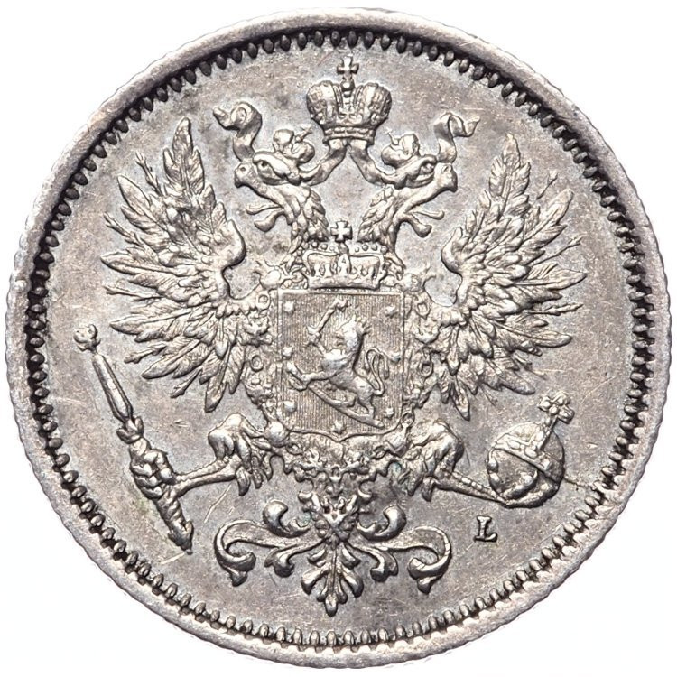50 пенни 1891 года L Для Финляндии