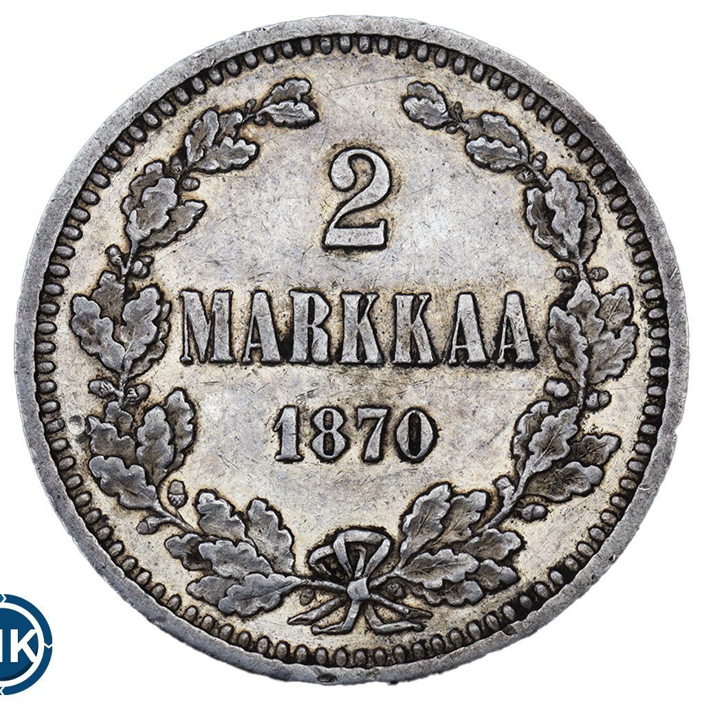 2 марки 1870 года S Для Финляндии