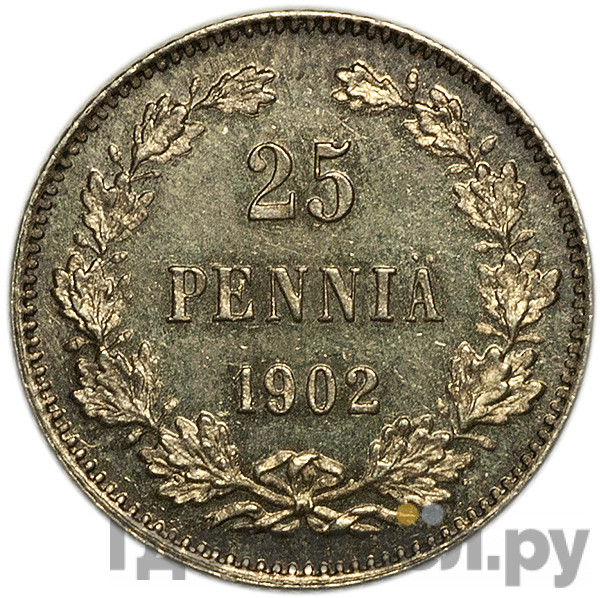 25 пенни 1902 года L Для Финляндии