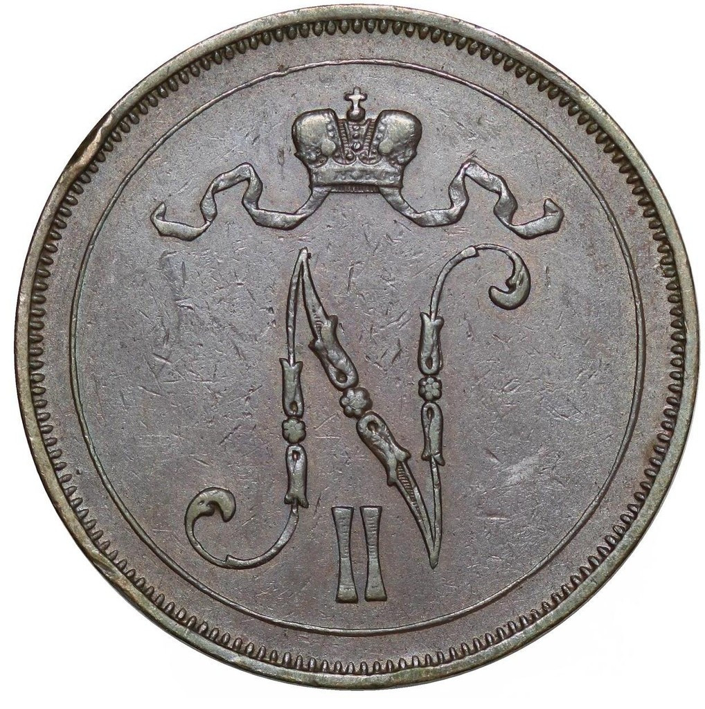 10 пенни 1900 года Для Финляндии