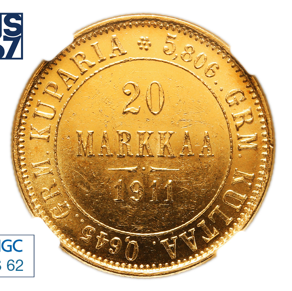 20 марок 1911 года L Для Финляндии