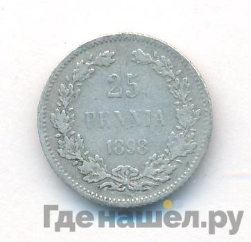 25 пенни 1898 года L Для Финляндии