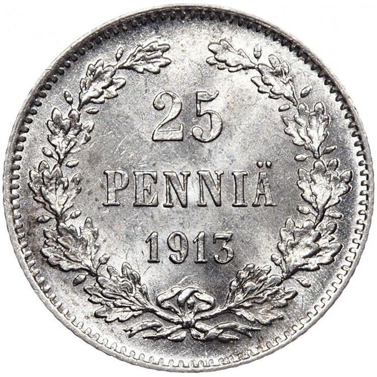 25 пенни 1913 года S Для Финляндии