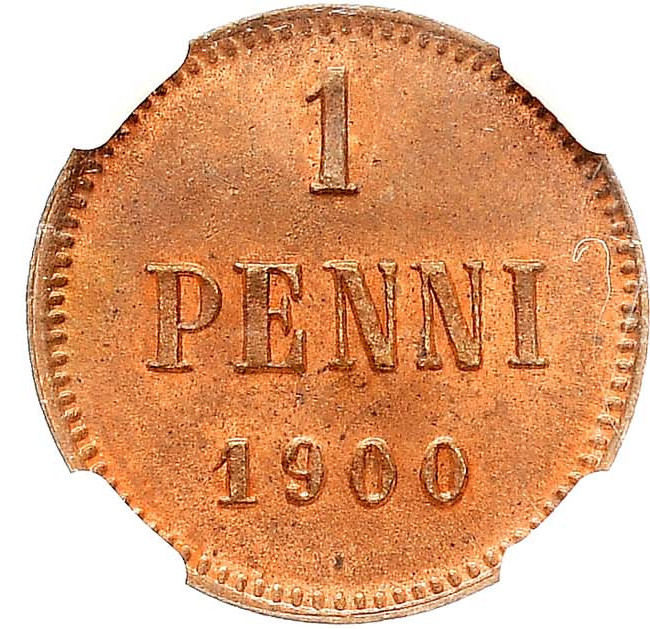 1 пенни 1900 года Для Финляндии
