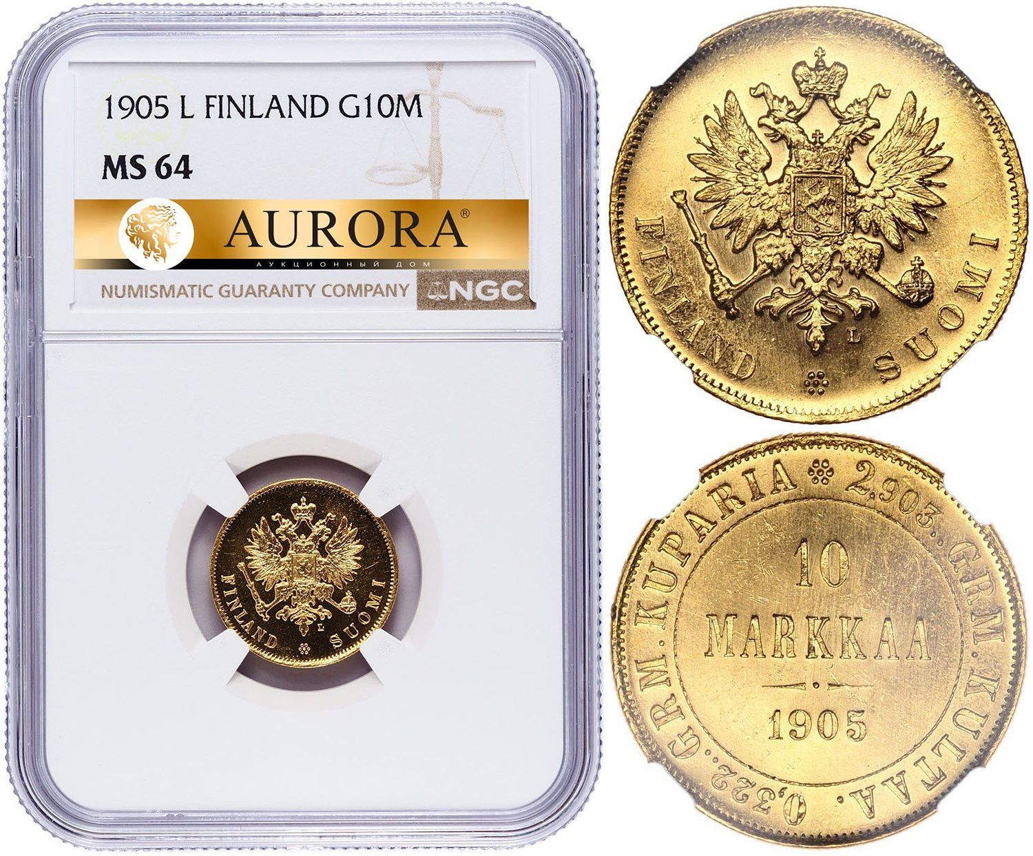 10 марок 1905 года L Для Финляндии