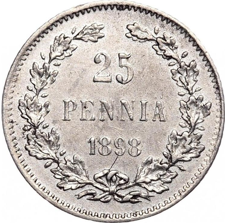25 пенни 1898 года L Для Финляндии