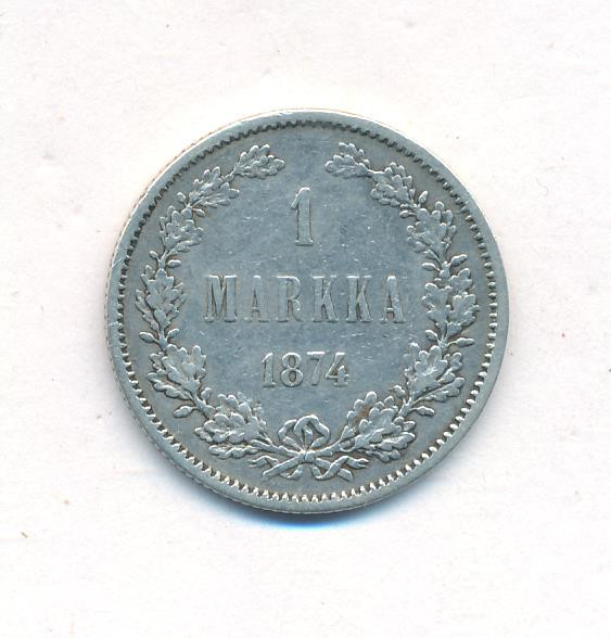 1 марка 1874 года S Для Финляндии