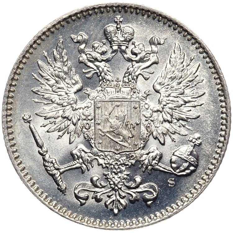 50 пенни 1914 года S Для Финляндии