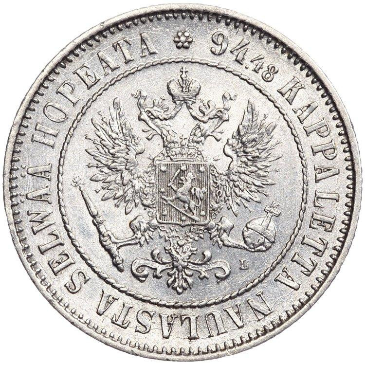 1 марка 1890 года L Для Финляндии