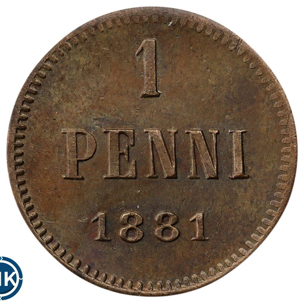 1 пенни 1881 года Для Финляндии