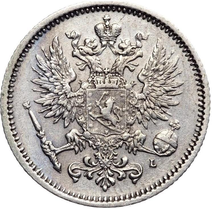 50 пенни 1891 года L Для Финляндии