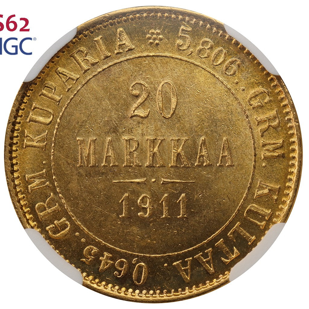 20 марок 1911 года L Для Финляндии