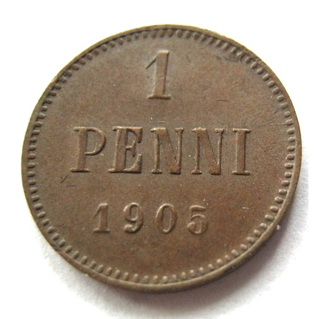 1 пенни 1905 года Для Финляндии