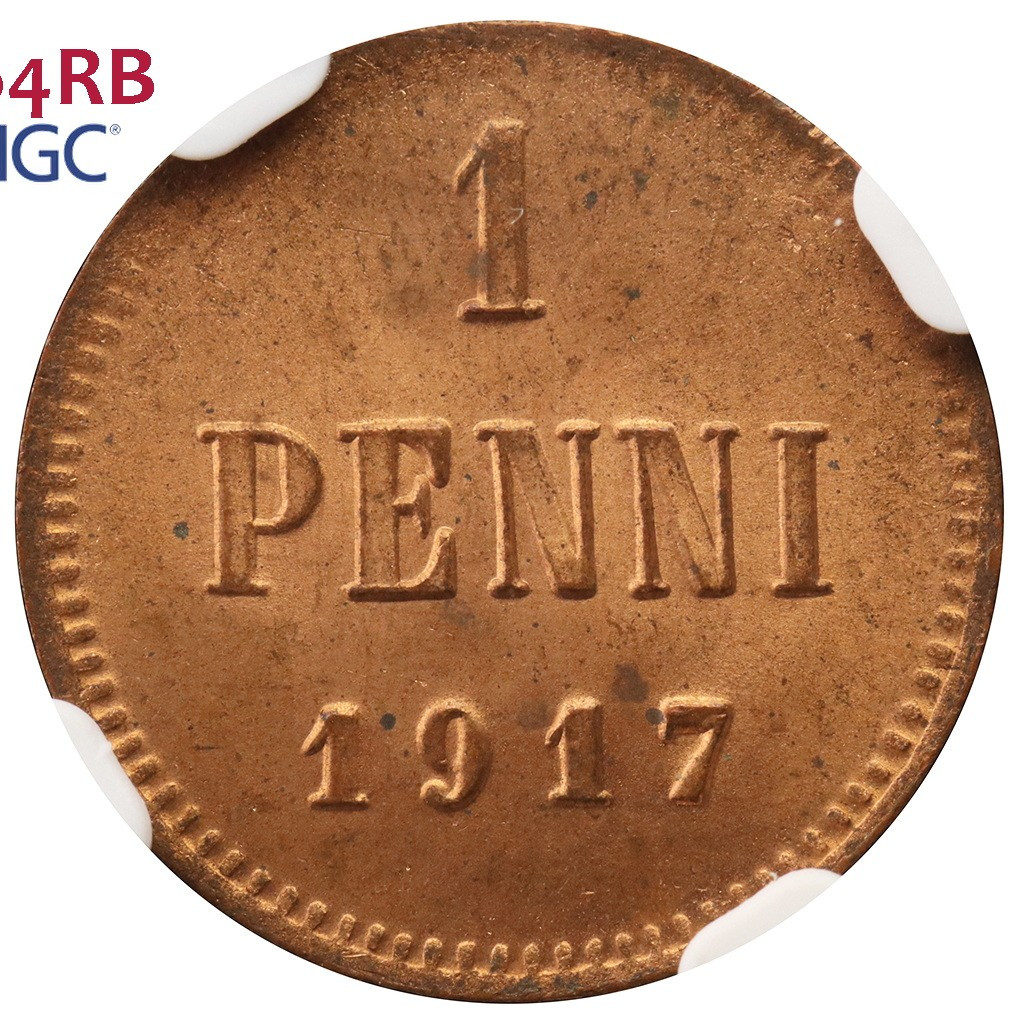 1 пенни 1917 года Для Финляндии